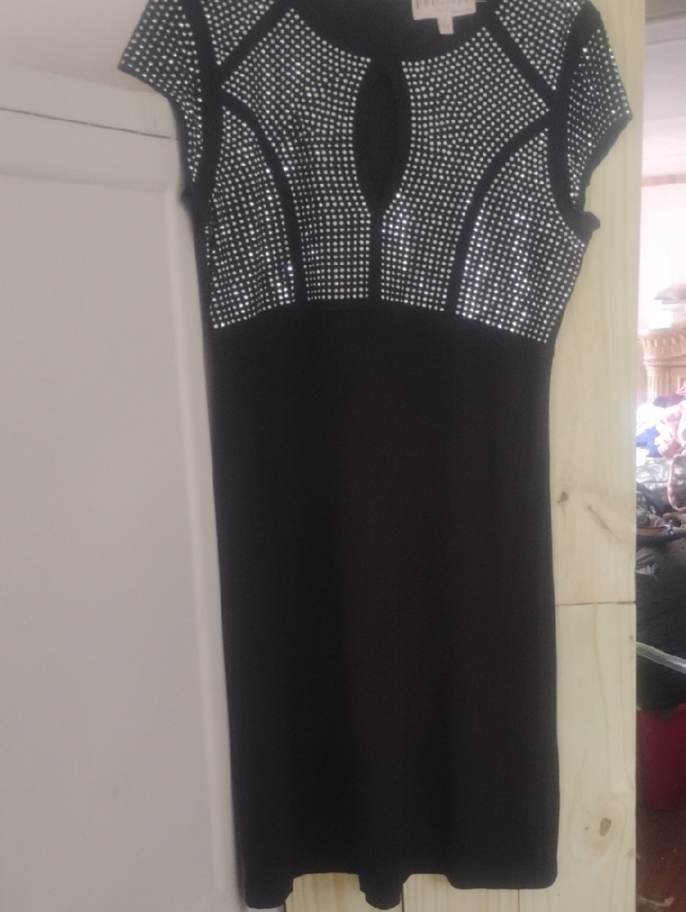 Philosophy Black Dress with Silver Studded Bodice